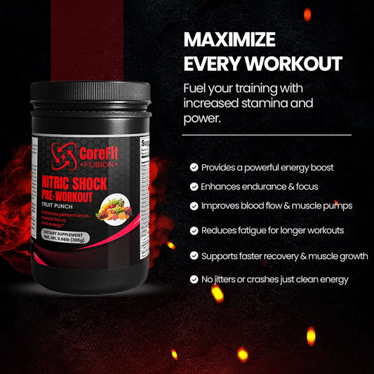 Nitric Shock Pre-Workout Powder (Fruit Punch)